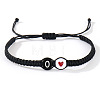 304 Stainless Steel Alphabet Beads Braided Bead Bracelets RY3090-41-1