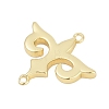 Brass Flower Connector Charms KK-G522-18G-2