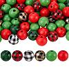 Painted Natural Wood Beads WOOD-SZ0001-08-6