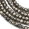 Natural Gold Pyrite/Golden Pyrite Beads Strands G-L051-8x5mm-02-4