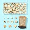 120Pcs 10 Styles Unfinished Wood Beads WOOD-FS0002-37-7