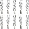 10Pcs Brass Clear Cubic Zirconia Watch Band Clasps ZIRC-FH0001-38P-1