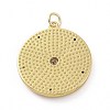 Brass Micro Pave Claer Cubic Zirconia Pendants KK-E068-VF011-2