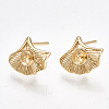 Brass Stud Earring Findings X-KK-S350-049G-1