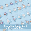 Natural Cultured Freshwater Pearl Connector Charms PALLOY-FH00005-4
