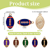60Pcs 5 Colors Alloy Enamel Pendants ENAM-PH0003-38-2