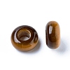 Natural Tiger Eye European Beads X-G-G740-12x6mm-10-2