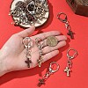 20Pcs Wood Cross Pendant Decorations HJEW-YW00293-4
