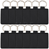 CutHollow 12Pcs Rectangle Imitation Leather Pendant Keychain KEYC-CL0001-11A-1