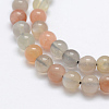 Natural Multi-Moonstone Beads Strands G-P322-43-6mm-4