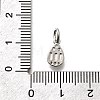 Brass Micro Pave Cubic Zirconia Charms KK-P295-33P-3