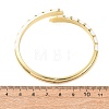 Snake Brass Enamel Cuff Bangles BJEW-A163-01G-01-5
