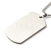 201 Stainless Steel Rectangle with Constellations Pendant Necklace for Women NJEW-G015-01F-2