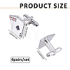 4 Pairs Alloy Cufflinks FIND-FH0018-14-2