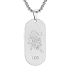 Stainless Ssteel Box Chain Oval with Constellation Pendant Necklaces for Men and Women PW-WG1F1EC-02-1