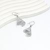 Geometric Brass Hoop Dangle Earrings for Women JR6007-3