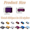 480Pcs 12 Colors Electroplated Non-magnetic Synthetic Hematite Beads G-SC0003-88-2
