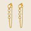 304 Stainless Steel Chain Tassel Stud Earrings for Women LS-IO3537-1-1
