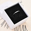 Rhodium Plated 925 Sterling Silver Adjustable Rings RJEW-S397-01P-02-3