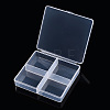 Rectangle Transparent Plastic Bead Containers CON-N013-02-3