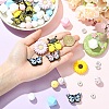 25Pcs 8 Styles Silicone & 15Pcs Iron Grade A Crystal Rhinestone Spacer Beads Findings Kits SIL-YW0002-67A-5