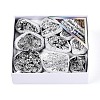 8~12Pcs Electroplated Natural Coal Quartz Geode Cornucopia Mineral Specimen G-N360-03D-1