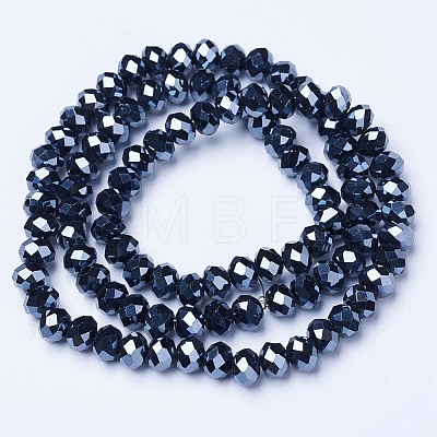 Electroplate Glass Beads Strands EGLA-A044-P6mm-A18-1