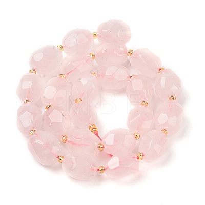 Natural Rose Quartz Beads Strands G-P541-A01-02-1