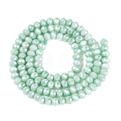 Anti-Tarnish Dyed Rondelle Glass Beads Strands LS-EGLA-T021-3mm-17-08-1