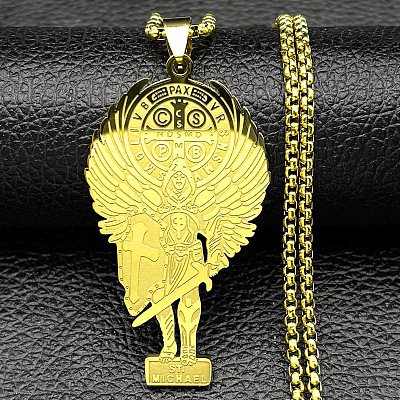 304 Stainless Steel Pendant Necklaces LS-NJEW-B153-02B-G-1