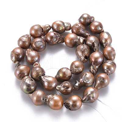 Natural Baroque Pearl Keshi Pearl Beads Strands PEAR-S021-198C-02-1