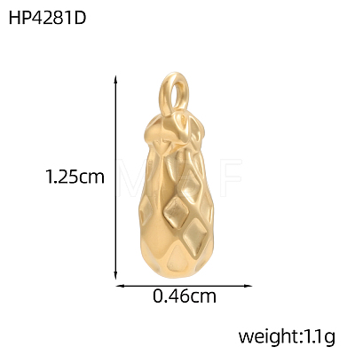 304 Stainless Steel Pendants STAS-OY017-44G-1