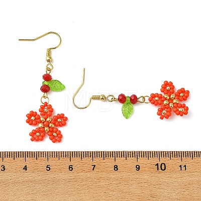 Glass & Acrylic & Natural Malaysia Jade Dangle Earrings EJEW-MZ00735-1