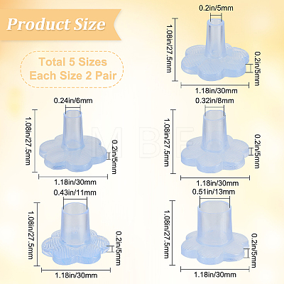 Gorgecraft 10 Sets 5 Style TPU Plastic High Heel Stoppers Protector AJEW-GF0005-21A-1