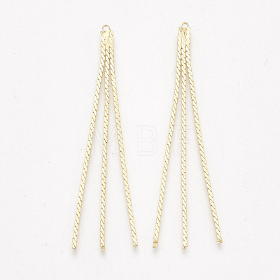 Brass Serpentine Chain Tassel Big Pendants X-KK-T035-133G-1