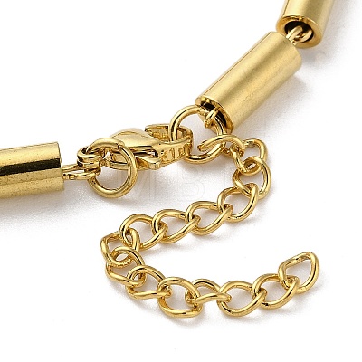 304 Stainless Steel Column Link Chain Bracelets for Women BJEW-G712-04G-1
