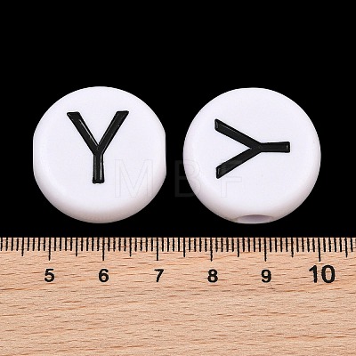 Opaque Acrylic European Beads AC-CBA3BDD-01Y-1