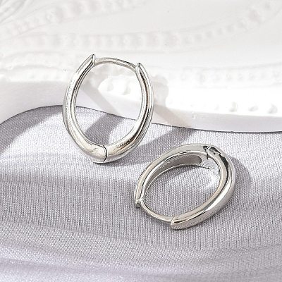 Brass Huggie Hoop Earrings EJEW-C502-11P-1