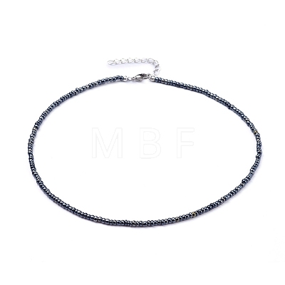Glass Seed Beaded Necklaces NJEW-JN02811-1