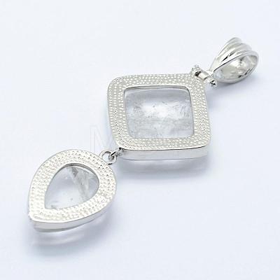 Natural Quartz Crystal Big Pendants G-L468-06-1