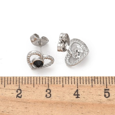 304 Stainless Steel Stud Earrings EJEW-F361-06P-1