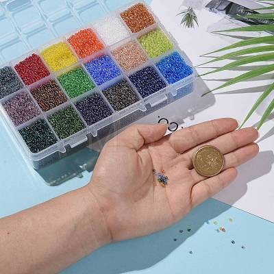 48000PCS 18 Colors 12/0 Grade A Round Glass Seed Beads SEED-JP0012-02-2mm-1