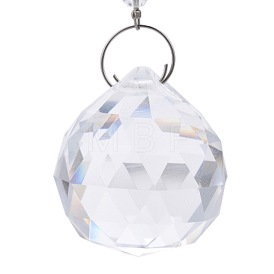 Faceted Crystal Glass Ball Chandelier Suncatchers Prisms AJEW-G025-A06-1