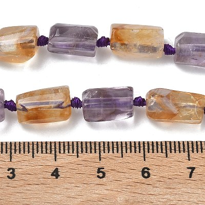 Natural Ametrine Beads Strands G-C270-K20-1