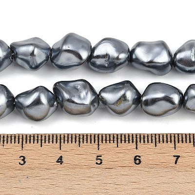 Electroplated Shell Pearl Beads Strands BSHE-H113-05C-1