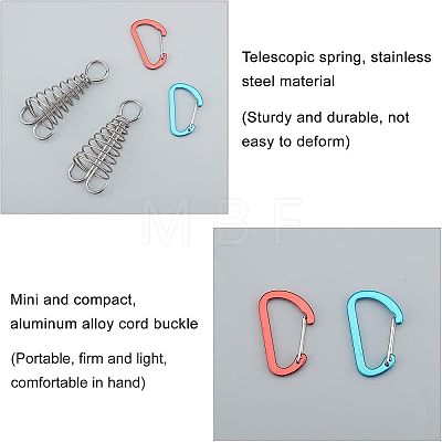 SUPERFINDINGS 12Pcs 2 Colors Aluminium Alloy Tent Rope Tensioners FIND-FH0001-99-1