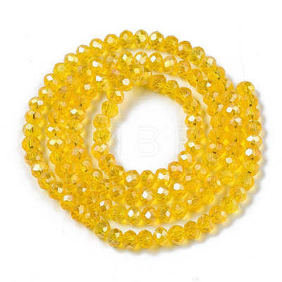 Electroplate Glass Beads Strands EGLA-A034-T4mm-B20-1