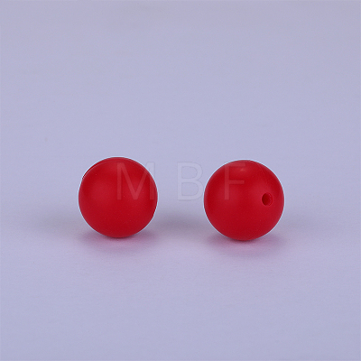 Round Silicone Focal Beads SI-JX0046A-123-1