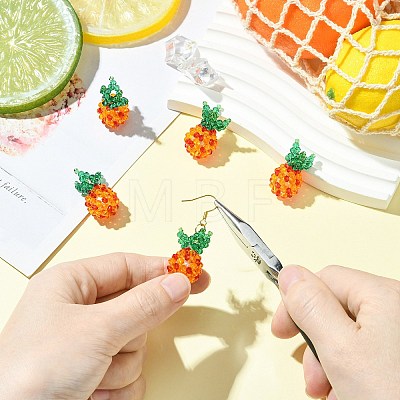 Handmade Nylon Wired Glass Beaded Pendants PALLOY-CJ00107-1