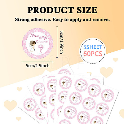 5 Sheets Round Dot PVC Waterproof Decorative Sticker Labels DIY-WH0481-13-1